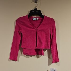 Roots Fuchsia Kids Cardigan Set